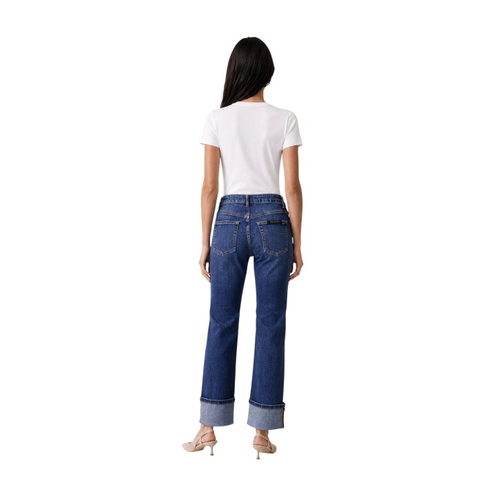 Liu-Jo vaqueros de mujer UF6225 D0360 en denim azul vista posterior