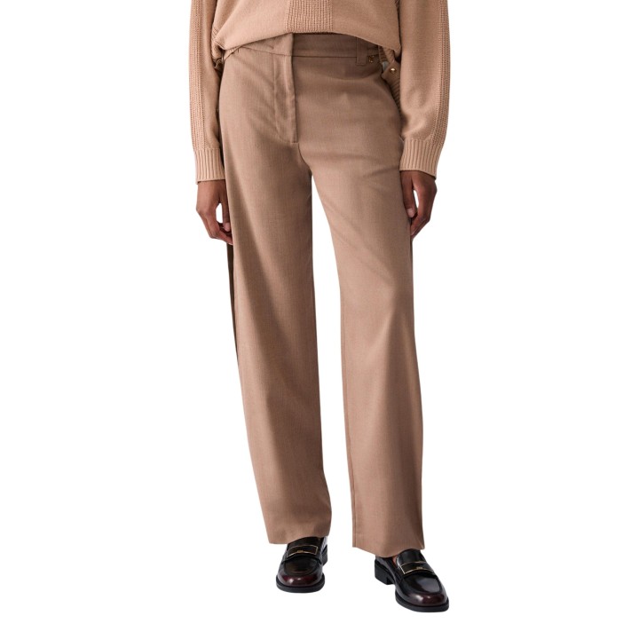 Pantalón de mujer Liu-Jo WF6087 T732A beige oscuro vista frontal