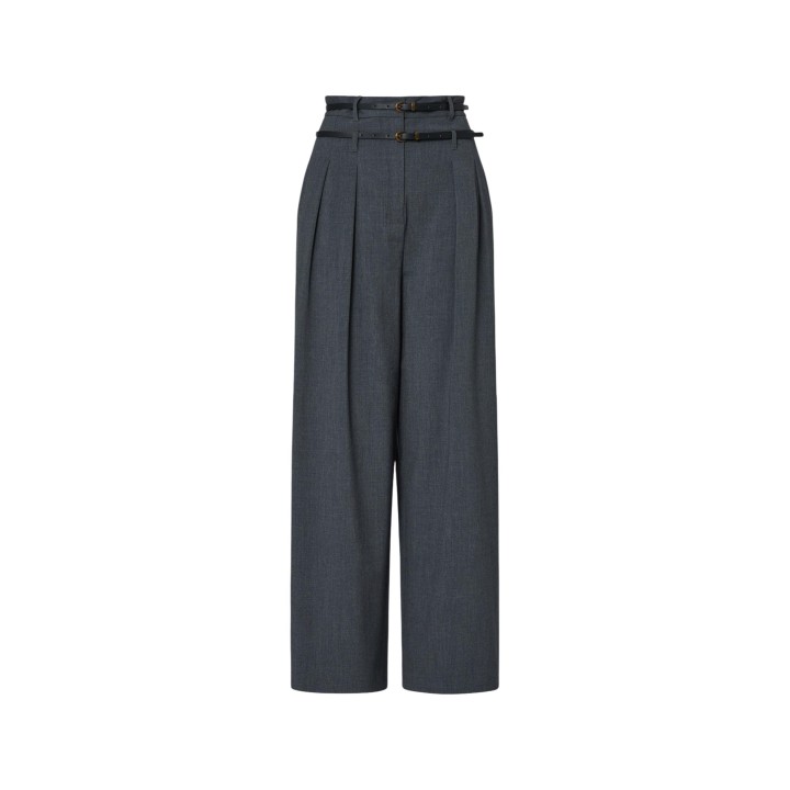 Pantalón de mujer Liu-Jo WF6309 T743A gris oscuro vista frontal