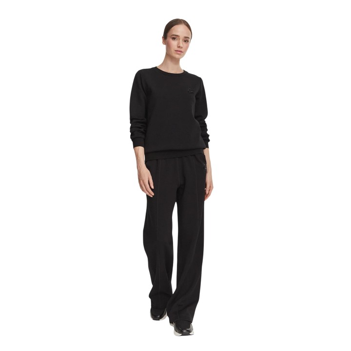Liu-Jo pantalón deportivo de mujer negro TF6213 J3958 vista de tres cuartos