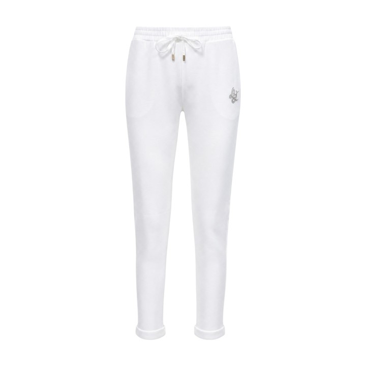 Liu-Jo pantalón de mujer blanco de jersey TF6284 J3958 vista frontal