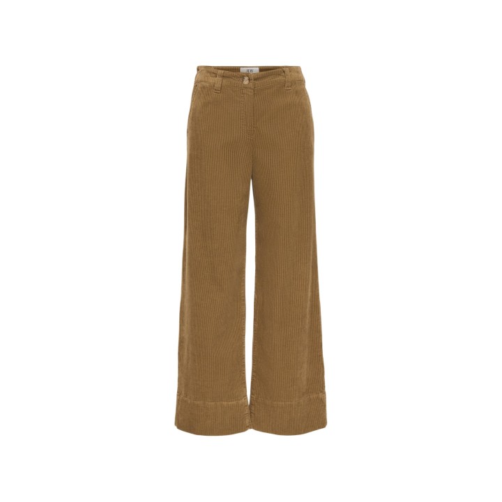 Pantalón ancho de pana camel Jacqueline de Yong 15382888 vista frontal