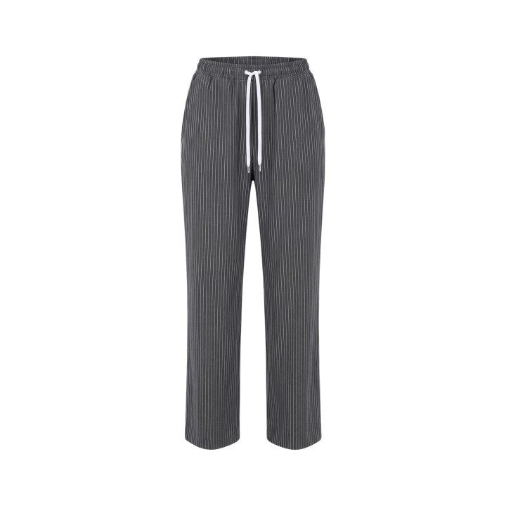 Pantalón Liu-Jo de mujer gris y blanco de raya diplomática vista frontal