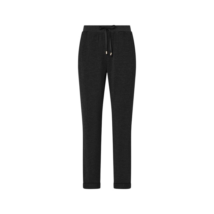 Pantalón de felpa negro para mujer Liu-Jo TF6143 FS576 vista frontal de producto