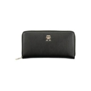 Cartera negra de polietileno para mujer Tommy Hilfiger vista frontal