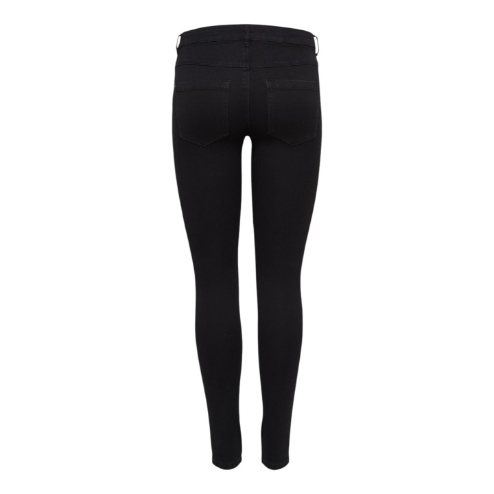 Only vaqueros skinny de mujer negros vista posterior