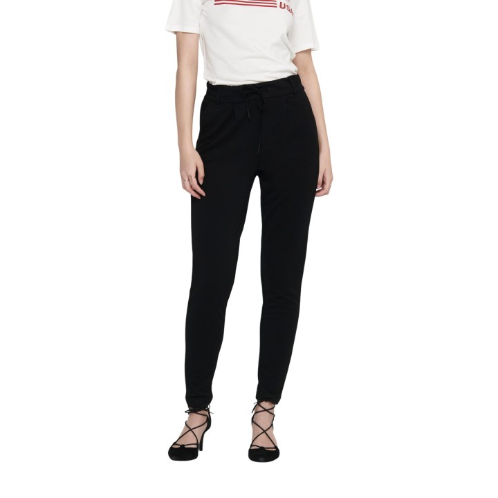 Only pantalón jogger de mujer negro vista frontal