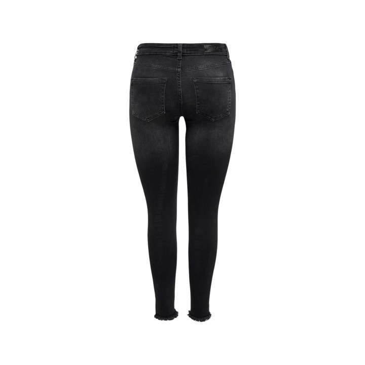 Vaqueros skinny Only para mujer en denim negro vista posterior