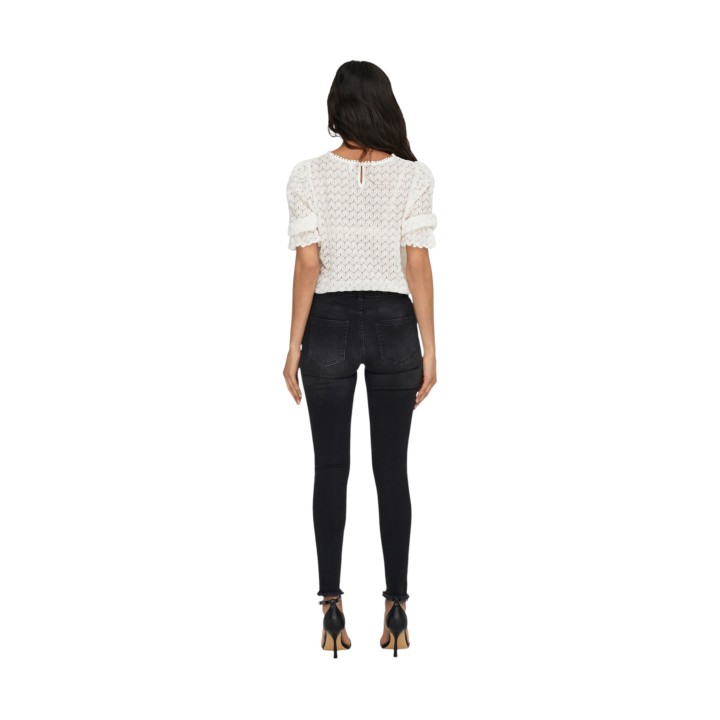 Vaqueros skinny Only para mujer en denim negro vista posterior