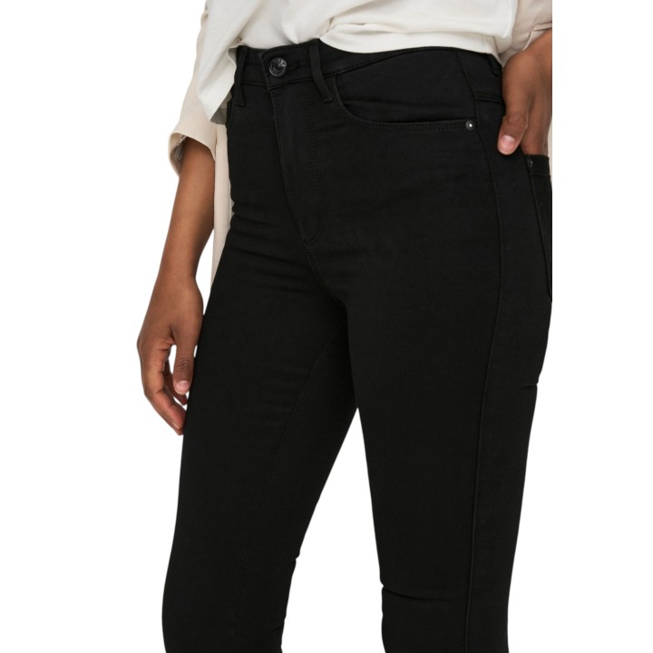 Only vaqueros de mujer negros 15163338 detalle frontal