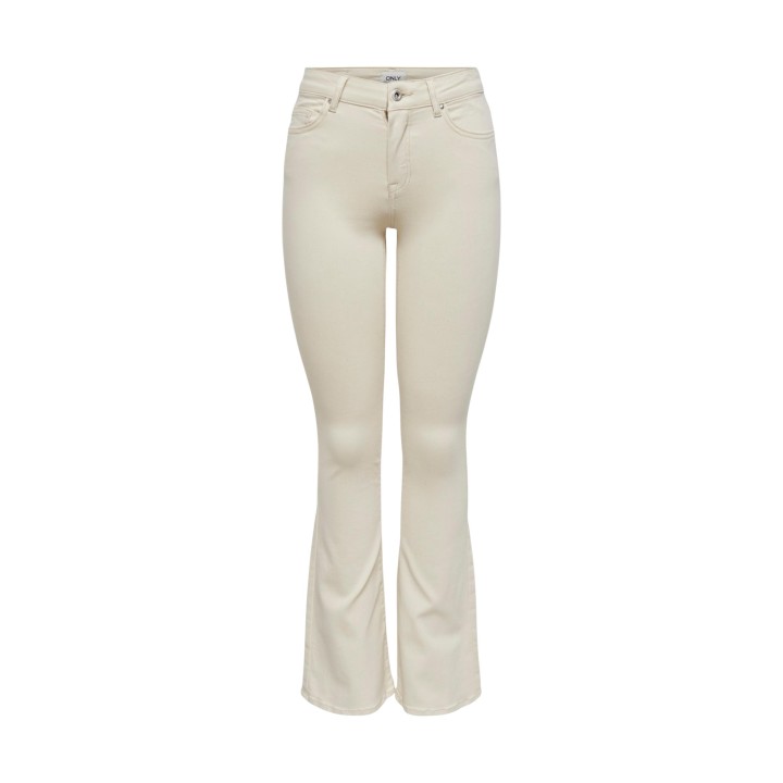Vaqueros de mujer Only en denim color crema vista frontal