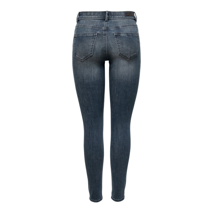 Vaqueros skinny de mujer Only en denim azul oscuro vista posterior
