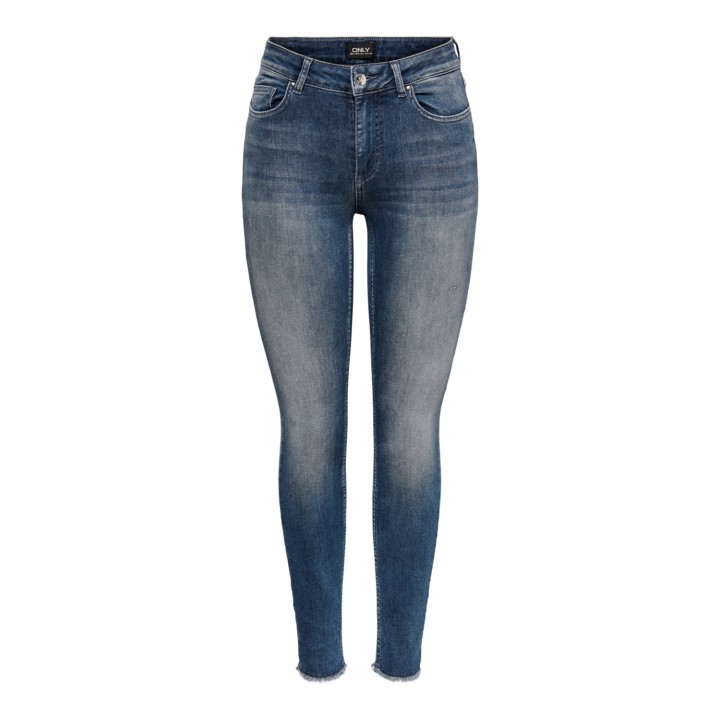 Only vaqueros skinny de mujer en denim azul oscuro vista frontal