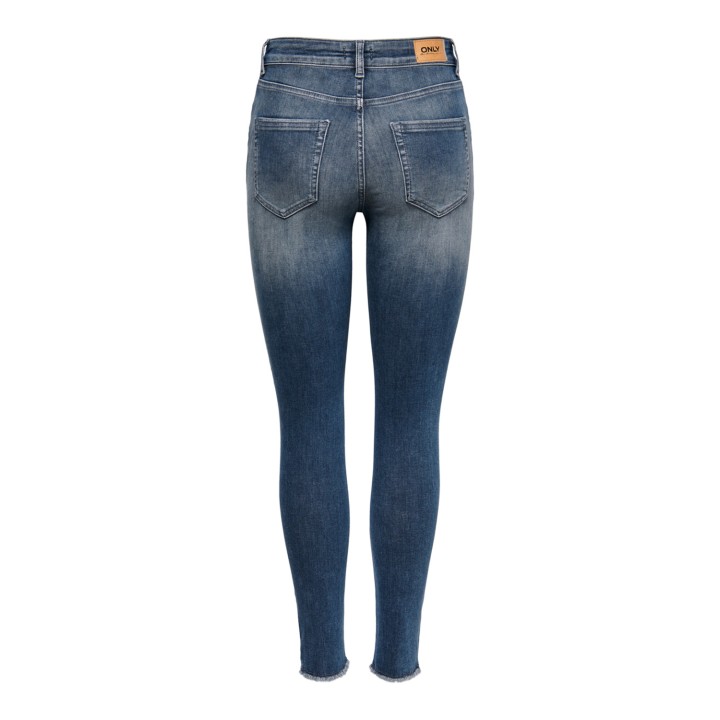Only vaqueros skinny de mujer en denim azul oscuro vista posterior