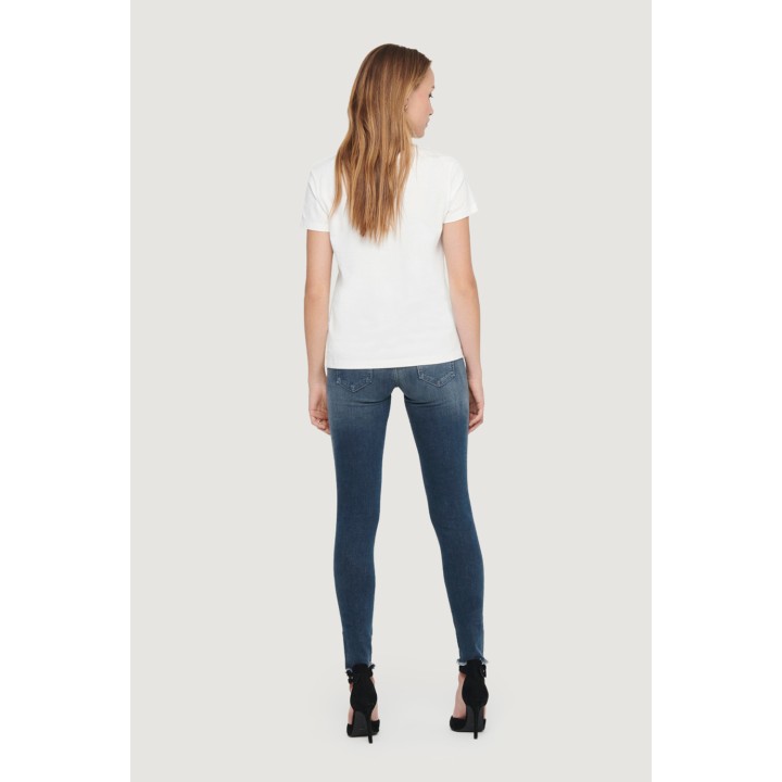 Only vaqueros skinny de mujer en denim azul oscuro vista posterior