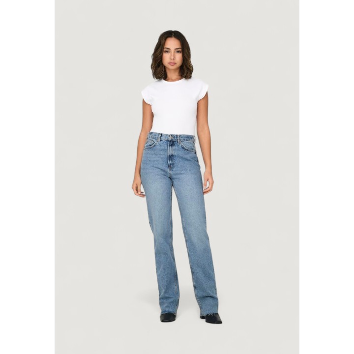 Only vaqueros de mujer en denim azul claro vista frontal