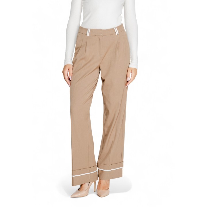 Only pantalón de mujer marrón Onlsulajma Life vista frontal