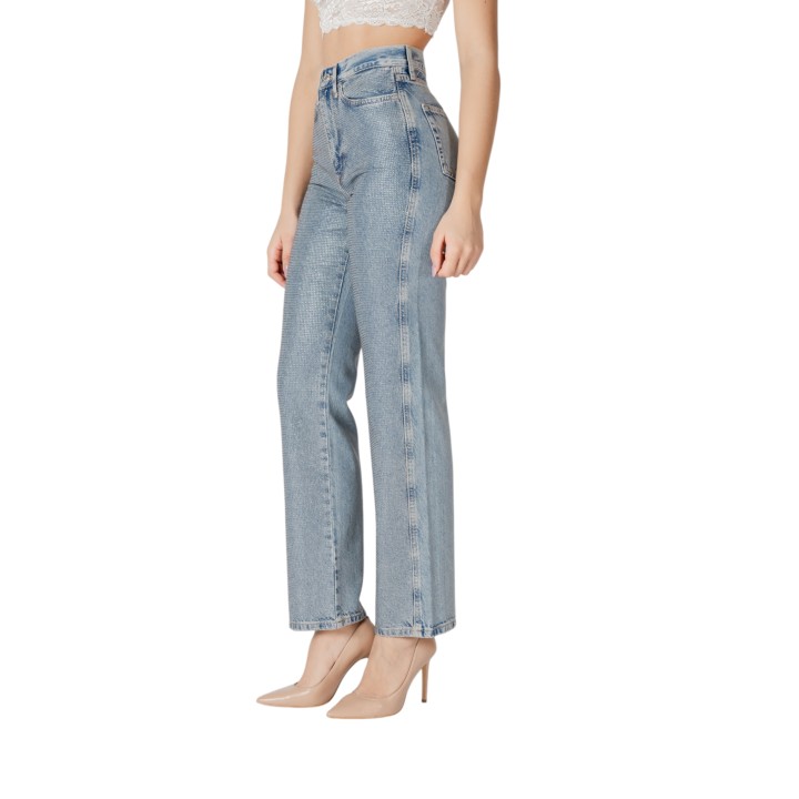 Only vaqueros de mujer Riley Crys 15341019 en denim azul claro vista de tres cuartos