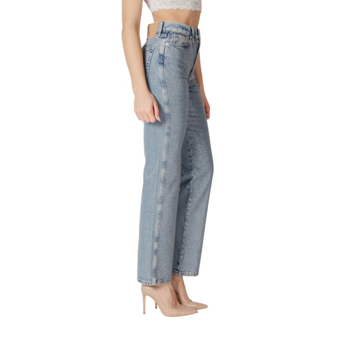 Only vaqueros de mujer Riley Crys 15341019 en denim azul claro vista de tres cuartos