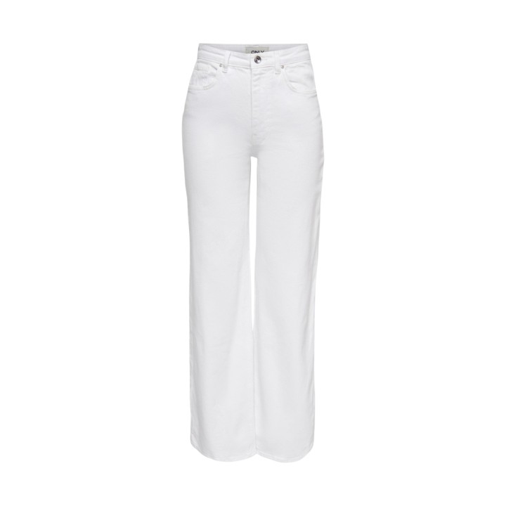 Only vaqueros de mujer blancos de denim vista frontal