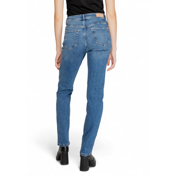 Only vaqueros de mujer azul denim modelo Onlsui Mid Dia451 vista posterior