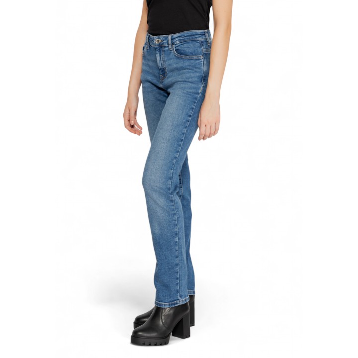 Only vaqueros de mujer azul denim modelo Onlsui Mid Dia451 vista lateral