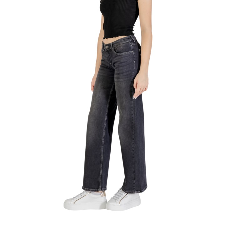 Only vaqueros de mujer negros de denim ONLJUDY-O vista lateral