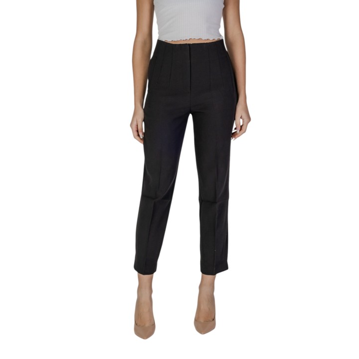 Only pantalón de traje de mujer negro ONLRAVEN LIFE HW PANT TLR vista frontal