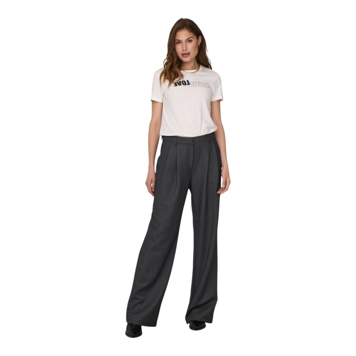 Pantalón Only de mujer gris oscuro vista de tres cuartos
