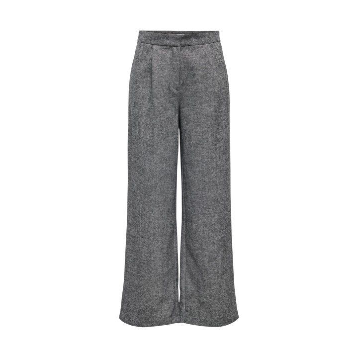 Only pantalón de mujer gris efecto lana vista frontal ref. 15360269