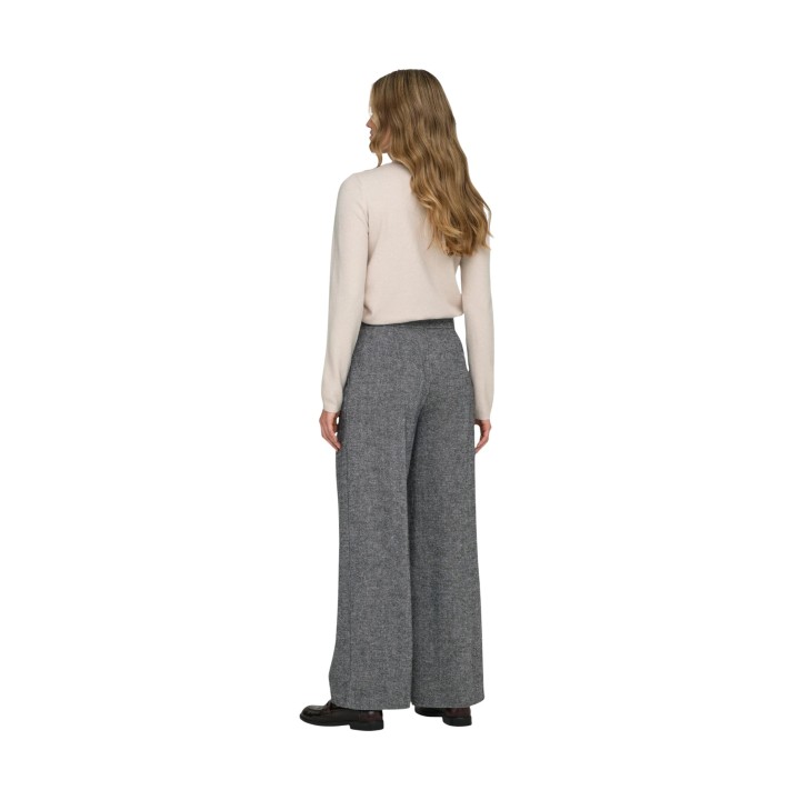 Only pantalón de mujer gris efecto lana vista posterior en modelo ref. 15360269