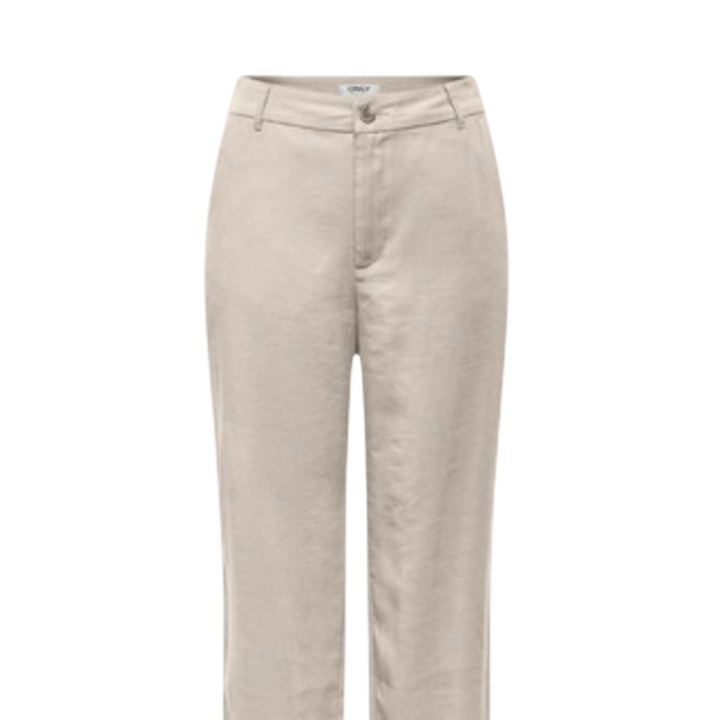Detalle frontal del pantalón beige de mujer Only Onlaris Life 15364126
