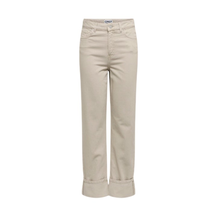 Only vaqueros de mujer beige claro Onleverly 15364368 vista frontal