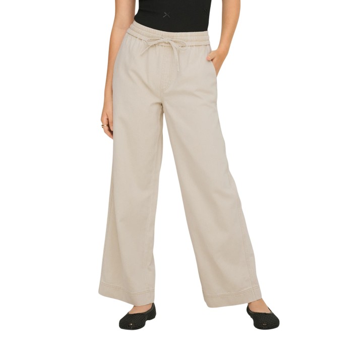 Only pantalón de mujer Onlmaisa 15367380 color crema vista frontal