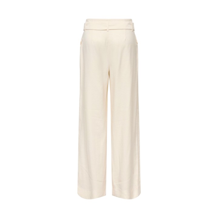 Only pantalón de traje de mujer color crema vista posterior