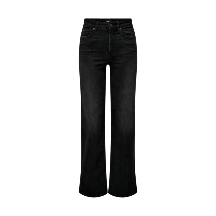 Only vaqueros de mujer negros de denim vista frontal