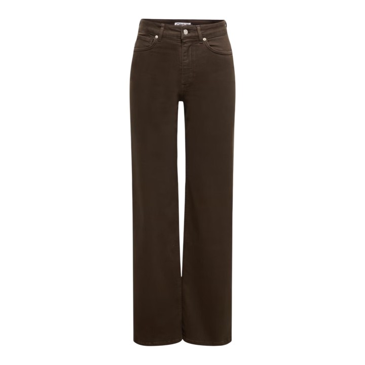 Only vaqueros de mujer Madison Blush marrón oscuro detalle frontal