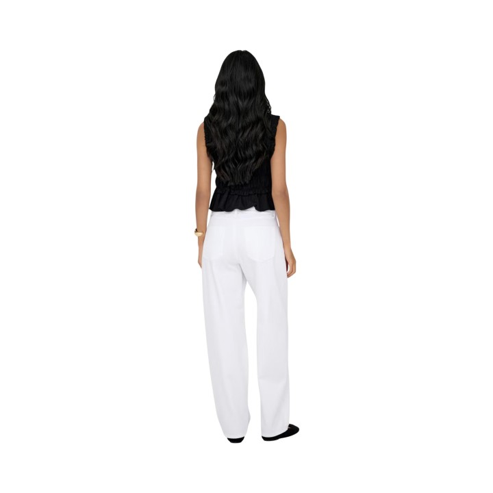 Only vaqueros de mujer blancos de denim vista posterior