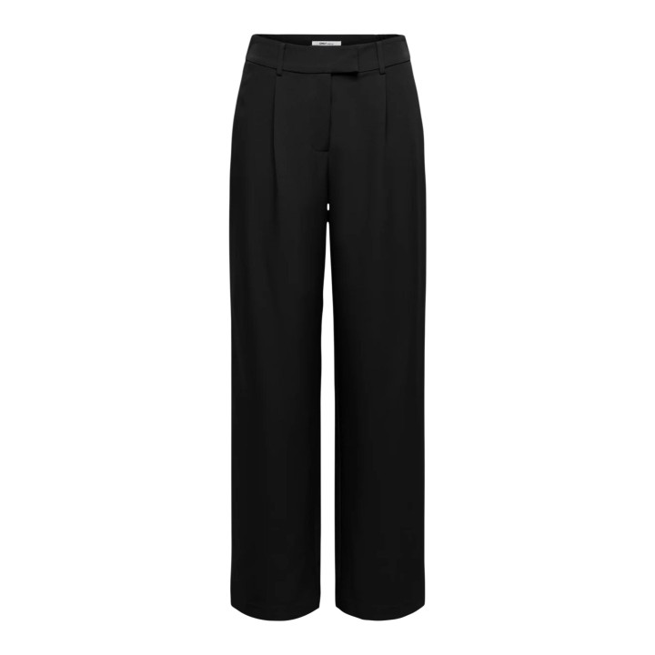 Only pantalón de mujer negro de pierna ancha vista frontal ref. 15377077