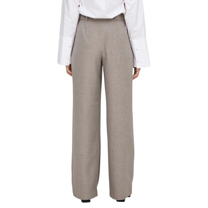 Only pantalón de traje de mujer taupe Onllinda 15336761 vista posterior