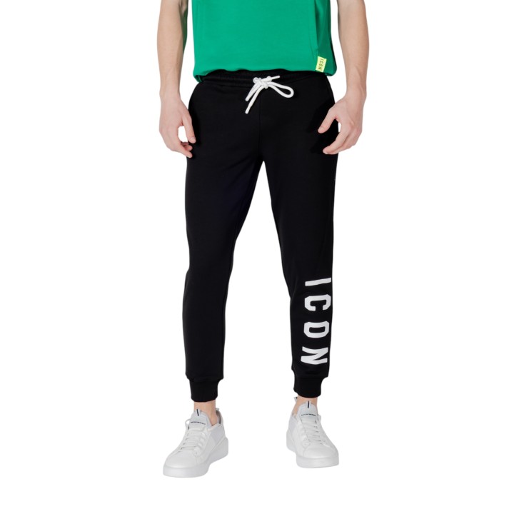 Icon pantalón deportivo de hombre negro ICUS2S5P001 en vista frontal
