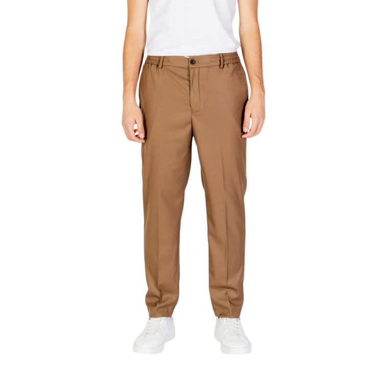 HAMAKI-HO PSI1733H pantalón de hombre beige oscuro vista frontal
