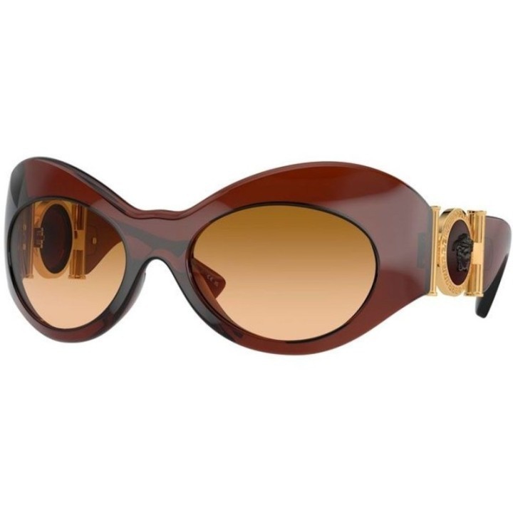 Gafas de sol polarizadas de acetato marrón para mujer Versace