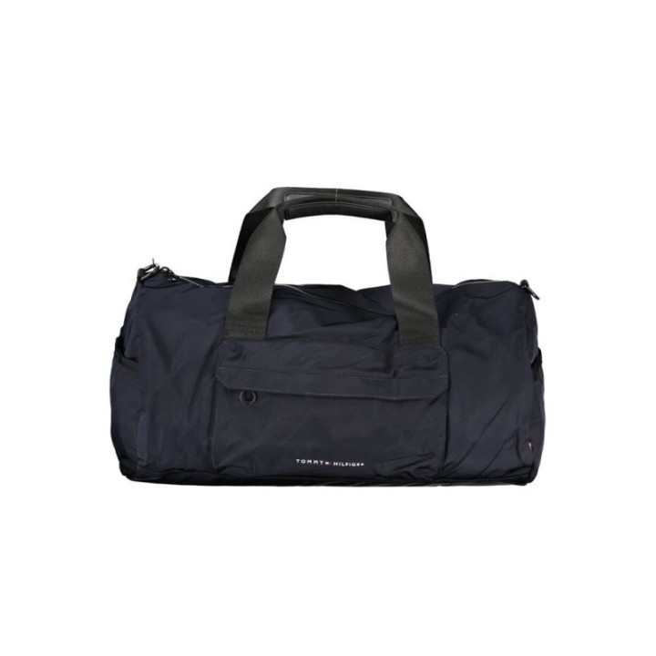 bolso deportivo azul de poliéster reciclado para hombre Tommy Hilfiger vista frontal