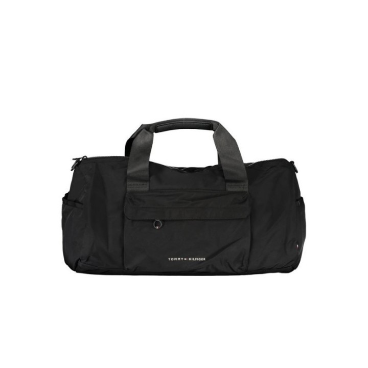 bolso negro de poliéster para hombre Tommy Hilfiger vista frontal