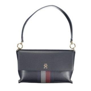 bolso de hombro azul de polietileno para mujer Tommy Hilfiger vista frontal
