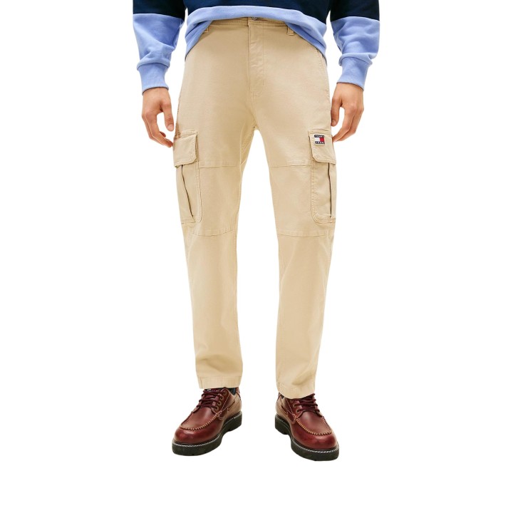 Pantalón cargo beige de hombre Tommy Hilfiger Jeans vista frontal