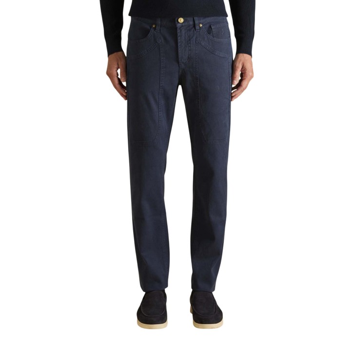 Vaqueros slim de hombre Jeckerson azules vista frontal