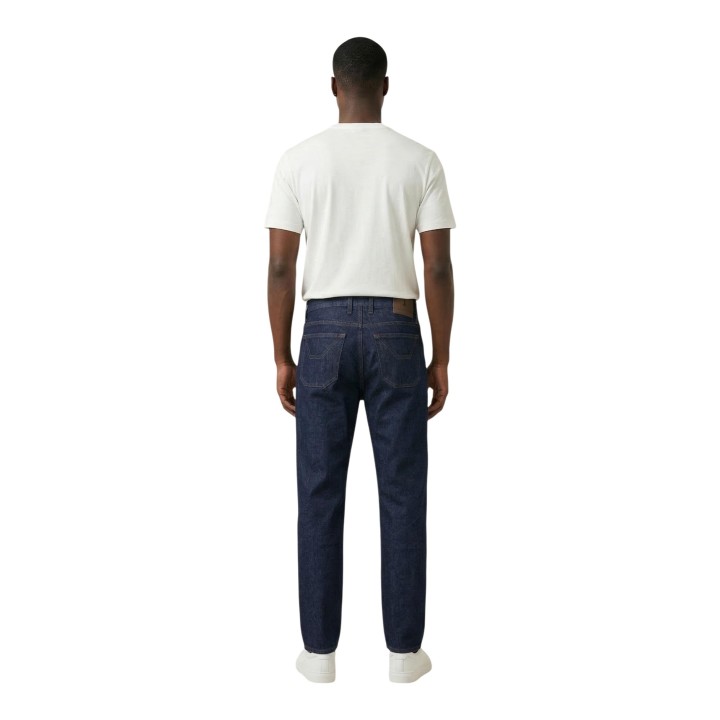 Jeckerson vaqueros de hombre John en denim azul oscuro vista posterior