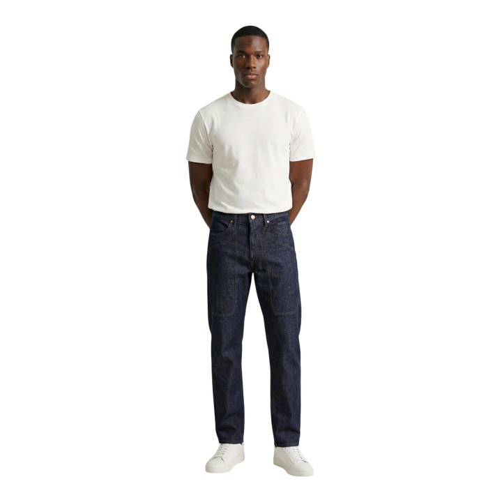 Jeckerson vaqueros de hombre John en denim azul oscuro vista frontal